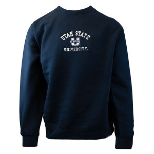 Utah State University Unisex Crew Sweatshirt Navy